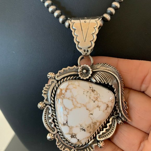 Womens Navajo Sterling White Necklaces Pendant L20 - Picture 7 of 12